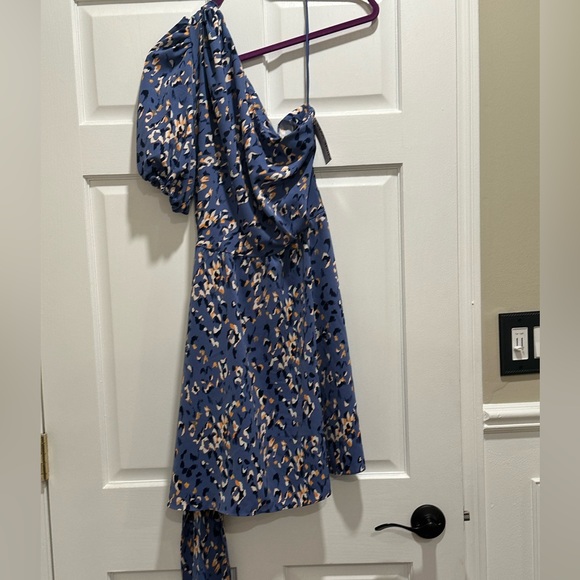Nine West One-Shoulder Dress  Size Large Blue - Picture 4 of 8